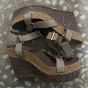 Tory Burch crocodile wedge